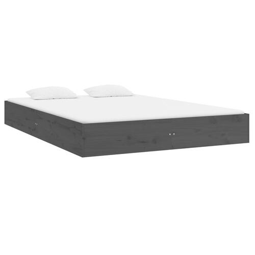 Sengeramme 150x200 cm King Size massivt fyrretræ grå