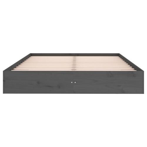 Sengeramme 150x200 cm King Size massivt fyrretræ grå