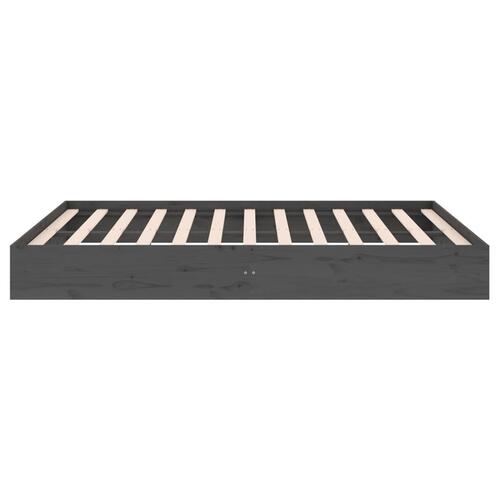 Sengeramme 150x200 cm King Size massivt fyrretræ grå