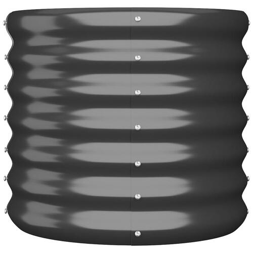 Plantekrukke 40x40x36 cm pulverlakeret stål antracitgrå