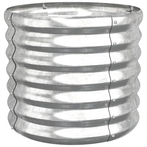 Plantekrukke 40x40x36 cm galvaniseret stål sølvfarvet