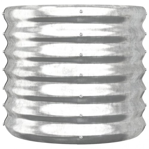 Plantekrukke 40x40x36 cm galvaniseret stål sølvfarvet