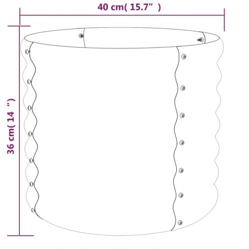 Plantekrukke 40x40x36 cm galvaniseret stål sølvfarvet