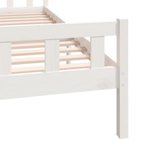 Sengeramme 160x200 cm massivt træ hvid