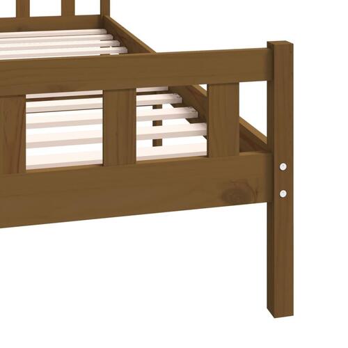 Sengestel 180x200 cm Super King massivt fyrretræ gyldenbrun