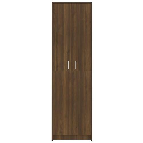 Entréskab 55x25x189 cm konstrueret træ brun egetræsfarve