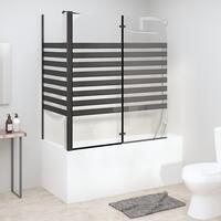 Brusevæg 120x68x130 cm hærdet glas stribet