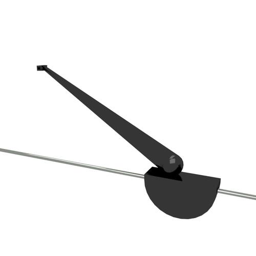 Brusevæg 120x68x130 cm hærdet glas stribet