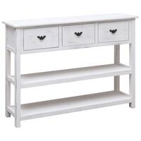 Skænk 108x30x76 cm massivt kejsertræ antikhvid
