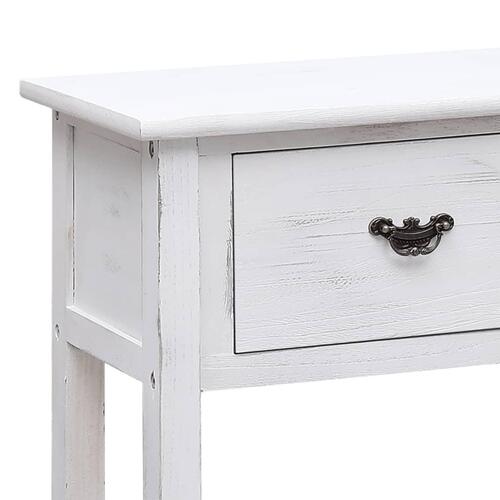 Skænk 108x30x76 cm massivt kejsertræ antikhvid