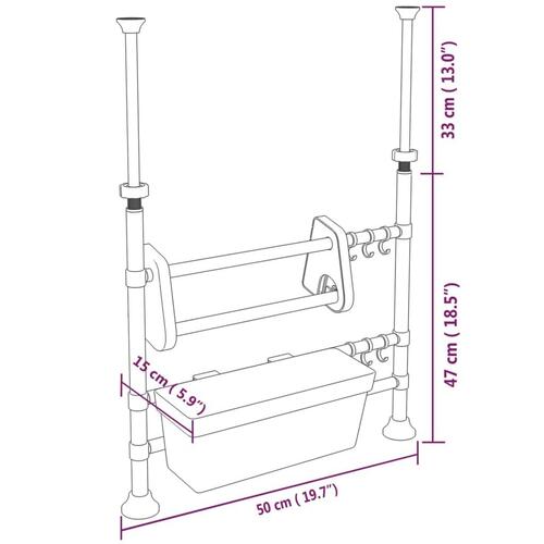Justerbart køkkenstativ aluminium
