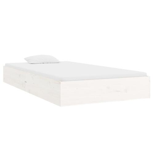 Sengeramme 100x200 cm massivt træ hvid