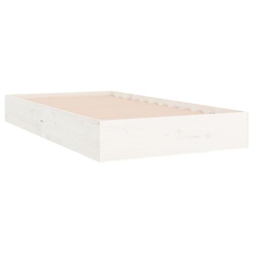 Sengeramme 100x200 cm massivt træ hvid
