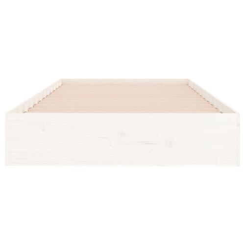 Sengeramme 100x200 cm massivt træ hvid