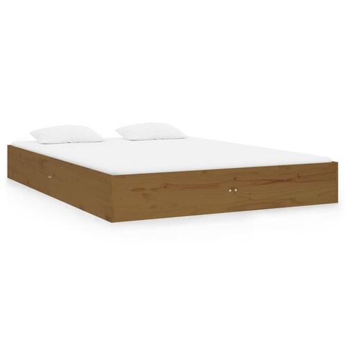 Sengeramme 120x190 cm Small Double massivt træ gyldenbrun