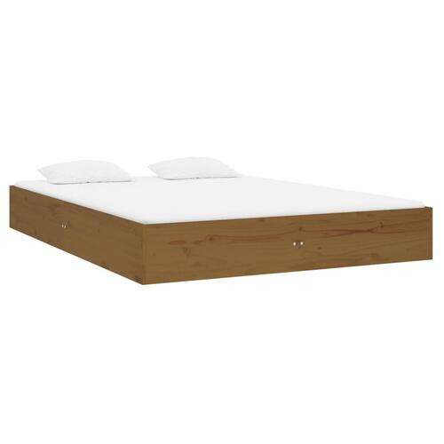 Sengeramme 120x190 cm Small Double massivt træ gyldenbrun