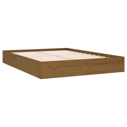 Sengeramme 120x190 cm Small Double massivt træ gyldenbrun