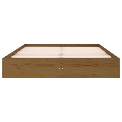 Sengeramme 120x190 cm Small Double massivt træ gyldenbrun