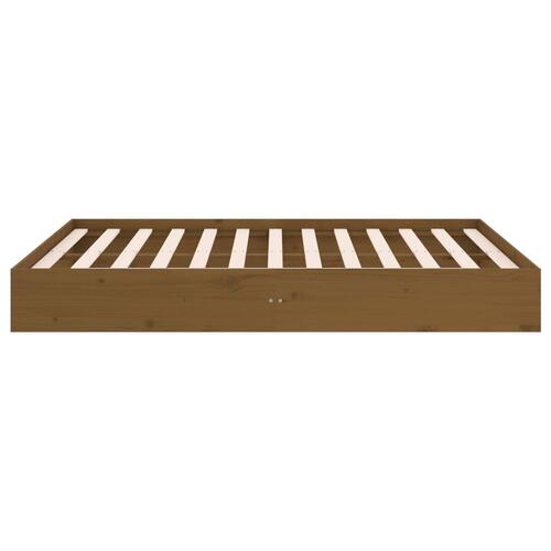Sengeramme 120x190 cm Small Double massivt træ gyldenbrun
