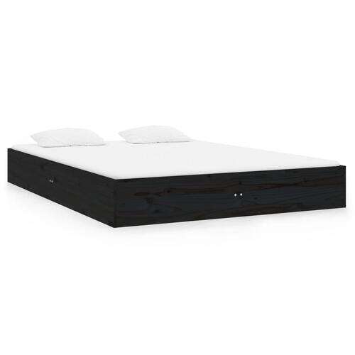 Sengeramme 120x190 cm Small Double massivt træ sort