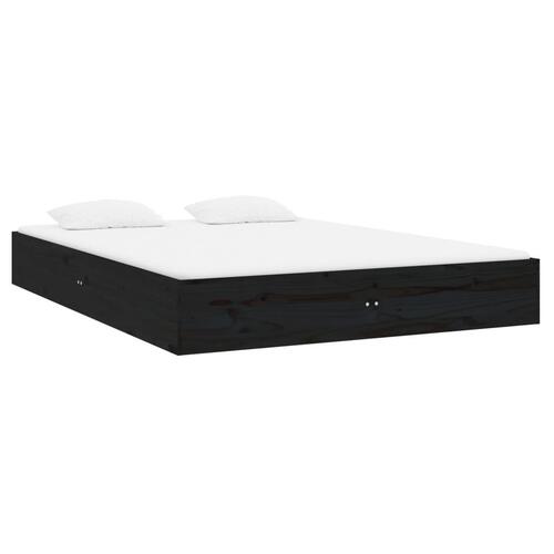 Sengeramme 120x190 cm Small Double massivt træ sort