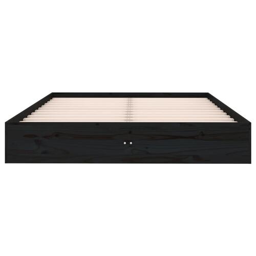 Sengeramme 120x190 cm Small Double massivt træ sort