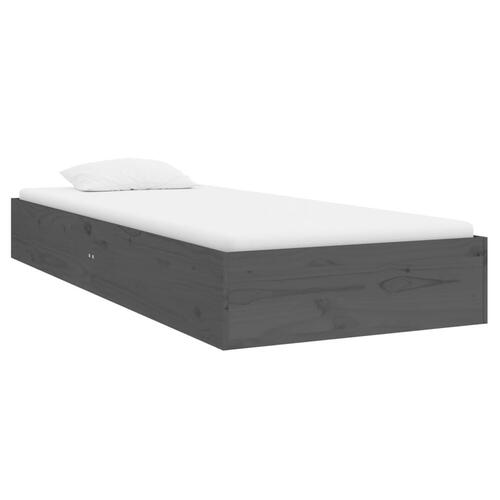Sengeramme 75x190 cm Small Single massivt træ grå