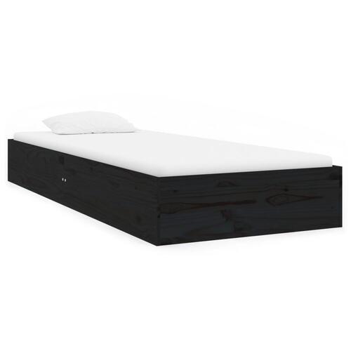 Sengeramme 75x190 cm Small Single massivt træ sort