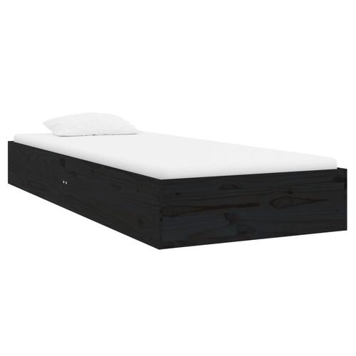 Sengeramme 75x190 cm Small Single massivt træ sort