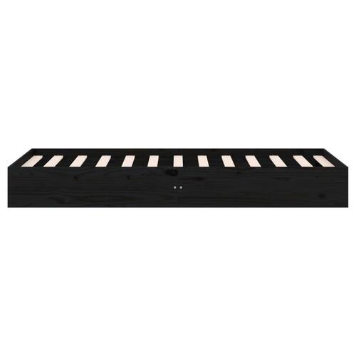 Sengeramme 75x190 cm Small Single massivt træ sort