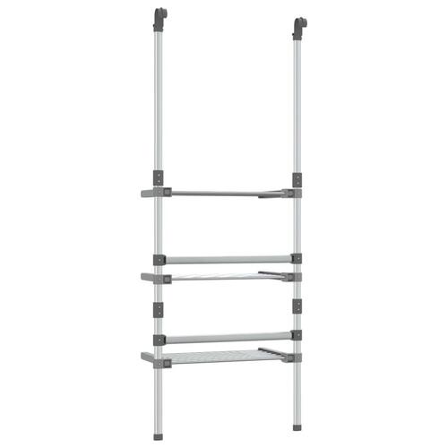 Hængende tørrestativ 3 niveauer aluminium