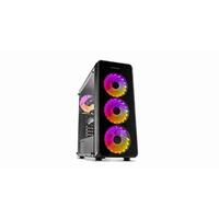 ATX Semi-tårn kasse Nox NXHUMMERTGM LED RGB Sort