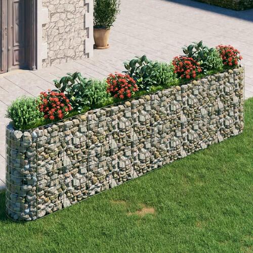 Gabion-højbed 400x50x100 cm galvaniseret jern