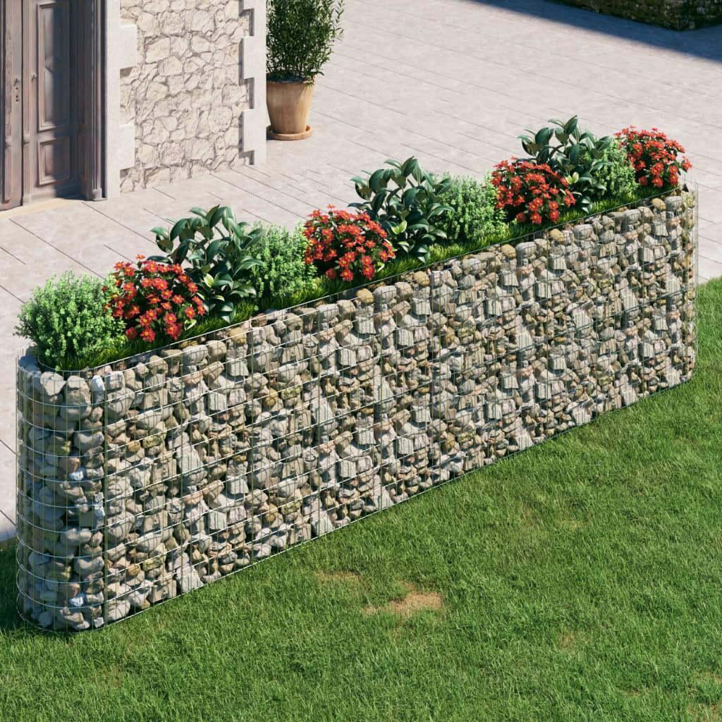 Gabion-højbed 400x50x100 cm galvaniseret jern