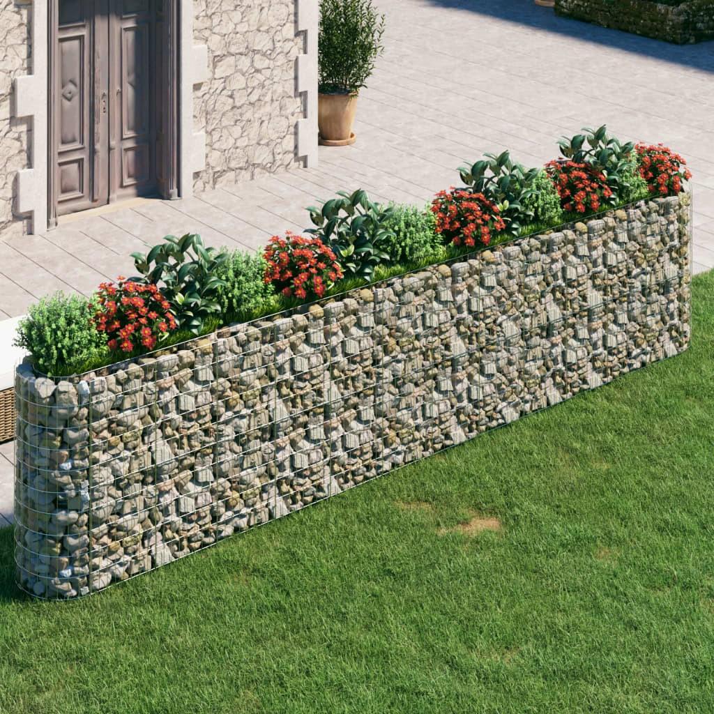 Gabion-højbed 470x50x100 cm galvaniseret jern