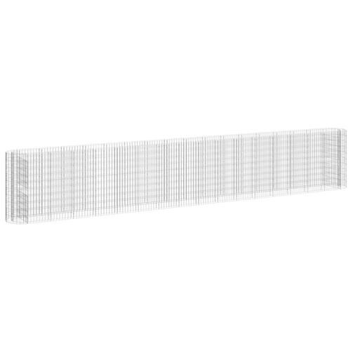 Gabion-højbed 610x50x100 cm galvaniseret jern