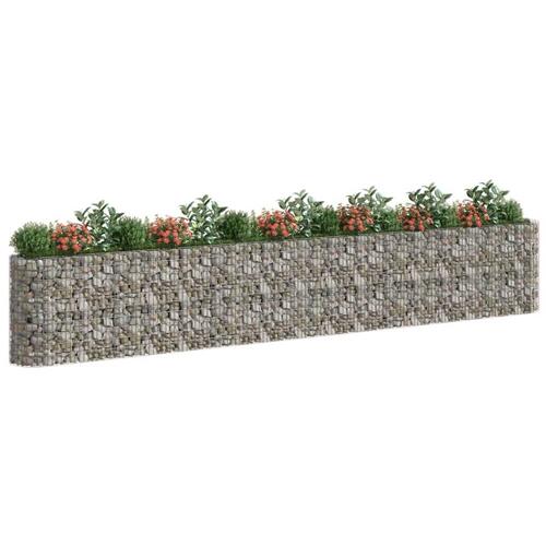 Gabion-højbed 610x50x100 cm galvaniseret jern