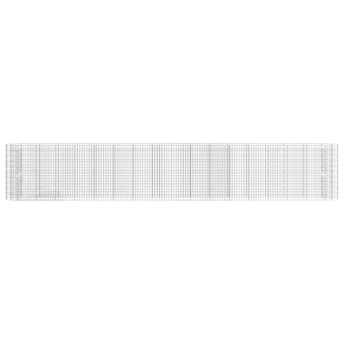 Gabion-højbed 610x50x100 cm galvaniseret jern