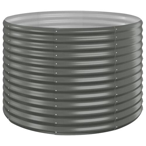 Plantekrukke 100x100x68 cm pulverlakeret stål grå