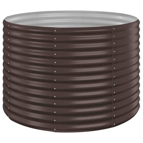 Plantekrukke 100x100x68 cm pulverlakeret stål brun