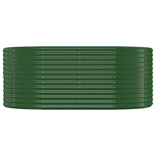 Plantekasse 175x100x68 cm pulverlakeret stål grøn