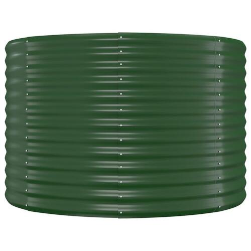 Plantekasse 175x100x68 cm pulverlakeret stål grøn