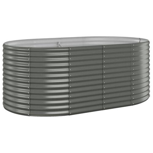 Plantekrukke 175x100x68 cm pulverlakeret stål grå