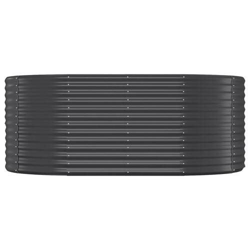 Plantekasse 175x100x68 cm pulverlakeret stål antracitgrå