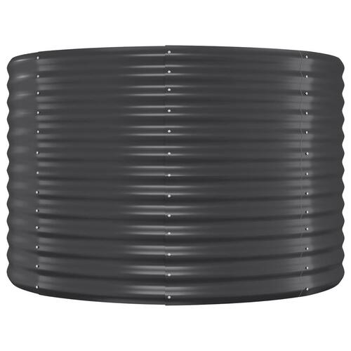 Plantekasse 175x100x68 cm pulverlakeret stål antracitgrå