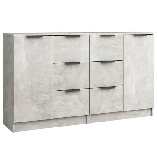 Skænke 2 stk. 60x30x70 cm konstrueret træ betongrå