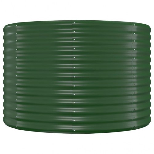 Plantekasse 507x100x68 cm pulverlakeret stål grøn