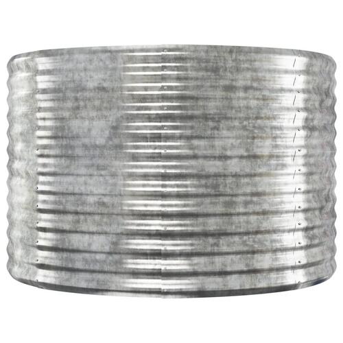 Plantekasse 507x100x68 cm pulverlakeret stål sølvfarvet