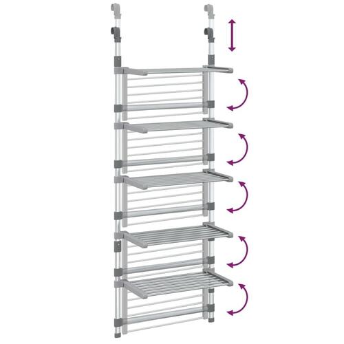 Hængende tørrestativ 5 niveauer aluminium