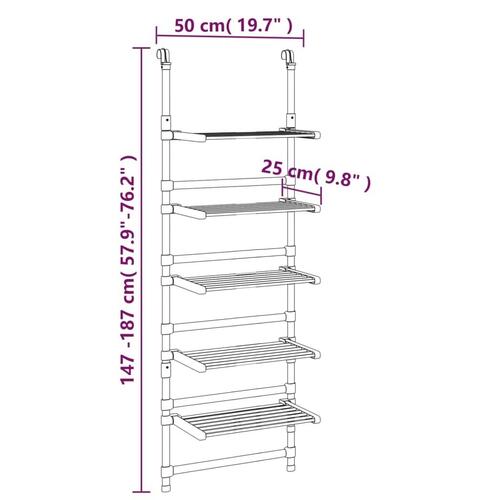 Hængende tørrestativ 5 niveauer aluminium